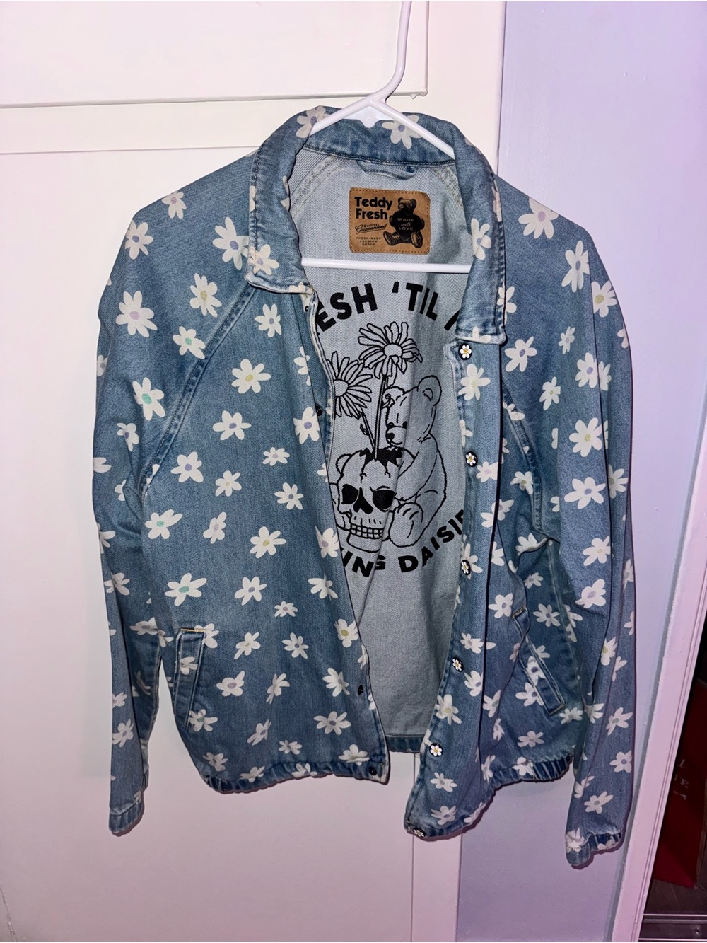 Teddy Fresh Light Blue Daisy Denim Jacket